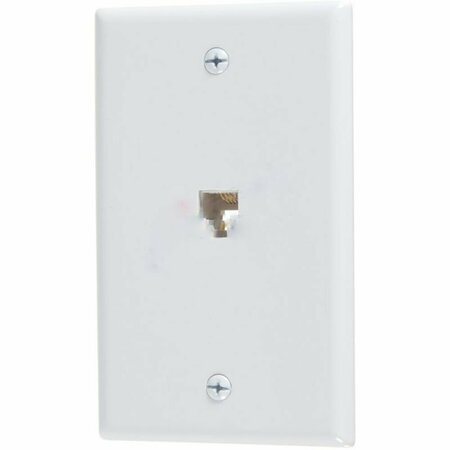 AMERICAN IMAGINATIONS Rectangle White Phone Jack and Plate Plastic AI-37715